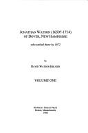 Cover of: Jonathan Watson (1650?-1714) of Dover, New Hampshire by David Watson Kruger