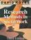 Cover of: Research methods in social work