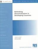 Cover of: Rethinking decentralization in developing countries by Jennie I. Litvack