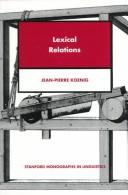 Cover of: Lexical relations