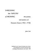 Cover of: Shredding the tapestry of meaning | John Solt