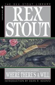 Cover of: Where There's a Will by Rex Stout