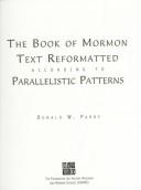 Poetic parallelisms in the Book of Mormon by Donald W. Parry