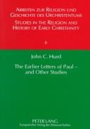 Cover of: The earlier letters of Paul--: and other studies