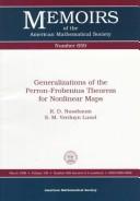 Cover of: Generalizations of the Perron-Frobenius theorem for nonlinear maps