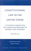 Cover of: Constitutional law in the United States | Randall Walton Bland