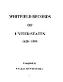 Cover of: Whitfield records of United States, 1620-1995