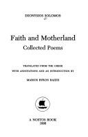 Cover of: Faith and motherland, collected poems by Dionysios Solomos
