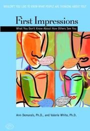 Cover of: First Impressions by Ann Phd Demarais, Valerie Phd White