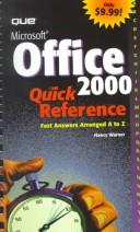 Cover of: Microsoft Office 2000 quick reference by Nancy Price Warner