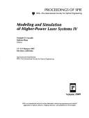 Cover of: Modeling and simulation of higher-power laser systems IV | 