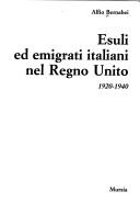 Cover of: Esuli ed emigrati italiani nel Regno Unito, 1920-1940