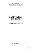 Cover of: L' affaire Papon: Bordeaux, 1942-1944