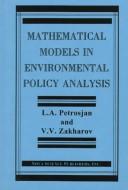 Cover of: Mathematical models in environmental policy analysis