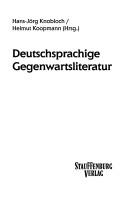 Cover of: Deutschsprachige Gegenwartsliteratur