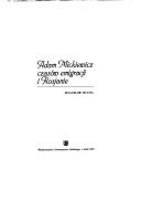 Cover of: Adam Mickiewicz czasów emigracji i Rosjanie by Bogusław Mucha
