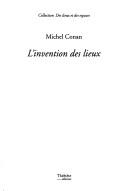 Cover of: L' invention des lieux