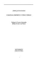 Cover of: Si mañana despierto, y otros poemas by Jorge Gaitán Durán