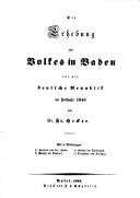 Die Erhebung des Volkes in Baden für die deutsche Republik im Frühjahr 1848 by Friedrich Hecker