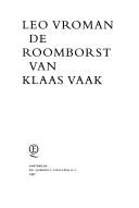 Cover of: De roomborst van Klaas Vaak