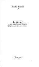 Cover of: Le poesie by Amelia Rosselli
