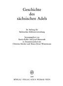 Cover of: Geschichte des sächsischen Adels