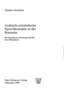 Cover of: Arabisch-orientalische Sprachkontakte in der Romania: ein Beitrag zur Kulturgeschichte des Mittelalters
