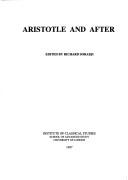 Cover of: Aristotle and after