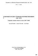 Cover of: Vojenské otázky Československé reformy, 1967-1970