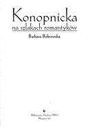Cover of: Konopnicka na szlakach romantyków