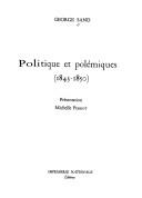 Politique et polémiques by George Sand