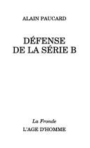 Cover of: Défense de la série B