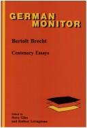 Bertolt Brecht by Steve Giles, Rodney Livingstone, Steve GILES, Rodney LIVINGSTONE