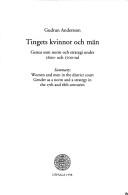 Tingets kvinnor och män by Gudrun Andersson