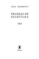 Cover of: Pruebas de escritura: d & h