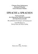 Cover of: Sprache & Sprachen by Clemens-Peter Herbermann, Clemens-Peter Herbermann