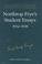 Cover of: Northrop Frye's student essays, 1932-1938