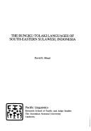 The Bungku-Tolaki languages of South-Eastern Sulawesi, Indonesia by David E Mead