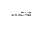 Cover of: Me lo dijo Elena Poniatowska by Elena Poniatowska