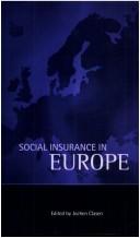Cover of: Social insurance in Europe by edited by Jochen Clasen.