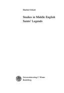 Cover of: Studies in Middle English saints' legends
