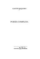 Cover of: Poesía completa by Gastón Baquero