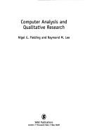 Cover of: Computer analysis and qualitative research