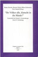 Cover of: " Ihr Völker alle, klatscht in die Hände!": Festschrift für Erhard S. Gerstenberger zum 65. Geburtstag