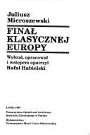 Cover of: Finał klasycznej Europy