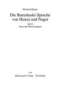 Cover of: Die Burushaski-Sprache von Hunza und Nager