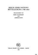 Cover of: Reich oder Nation?: Mitteleuropa 1780-1815