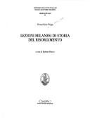 Cover of: Lezioni milanesi di storia del Risorgimento by Volpe, Gioacchino