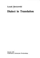 Dialect in translation by Leszek Berezowski