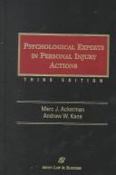 Cover of: Psychological experts in personal injury actions
